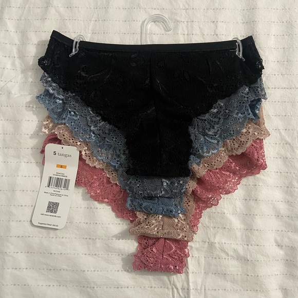 NWT Rene Rofe 5 Lace Thong Set - Picture 3 of 6